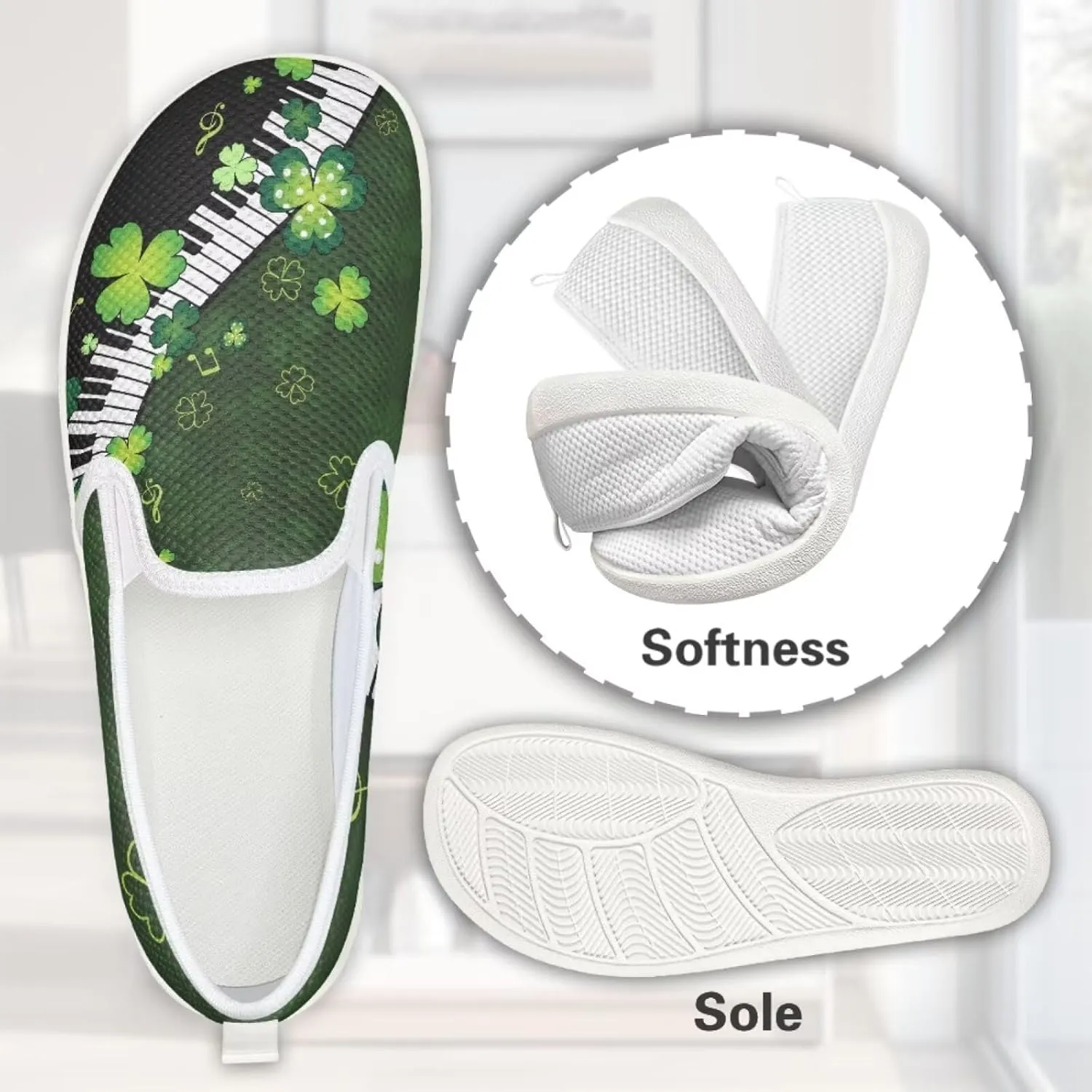 JoyLamoria Hummingbird Sneakers Walking Shoes Teens Adults Elastic Loafers and Flats Quick Drying Sneakers Slip On Shoes Arch Support