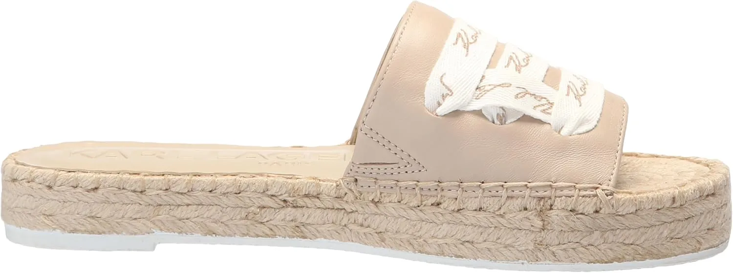 KARL LAGERFELD womens Cherie Slide Espadrille Sandal