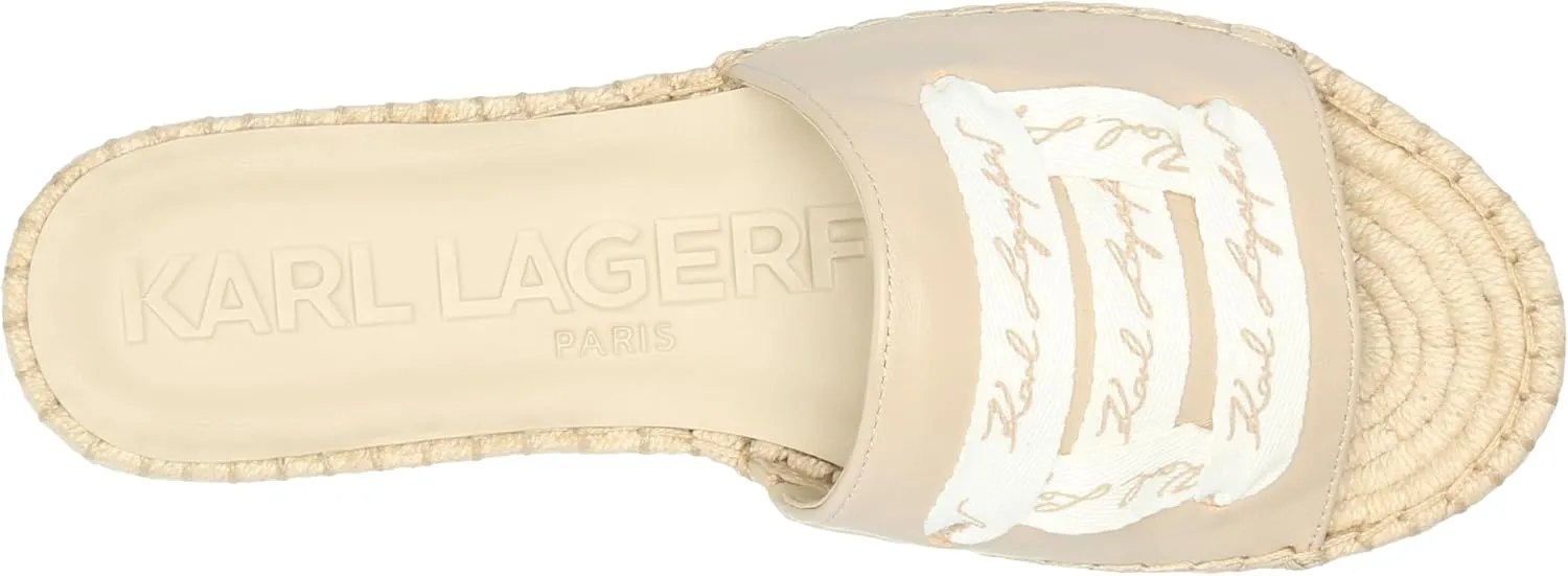 KARL LAGERFELD womens Cherie Slide Espadrille Sandal