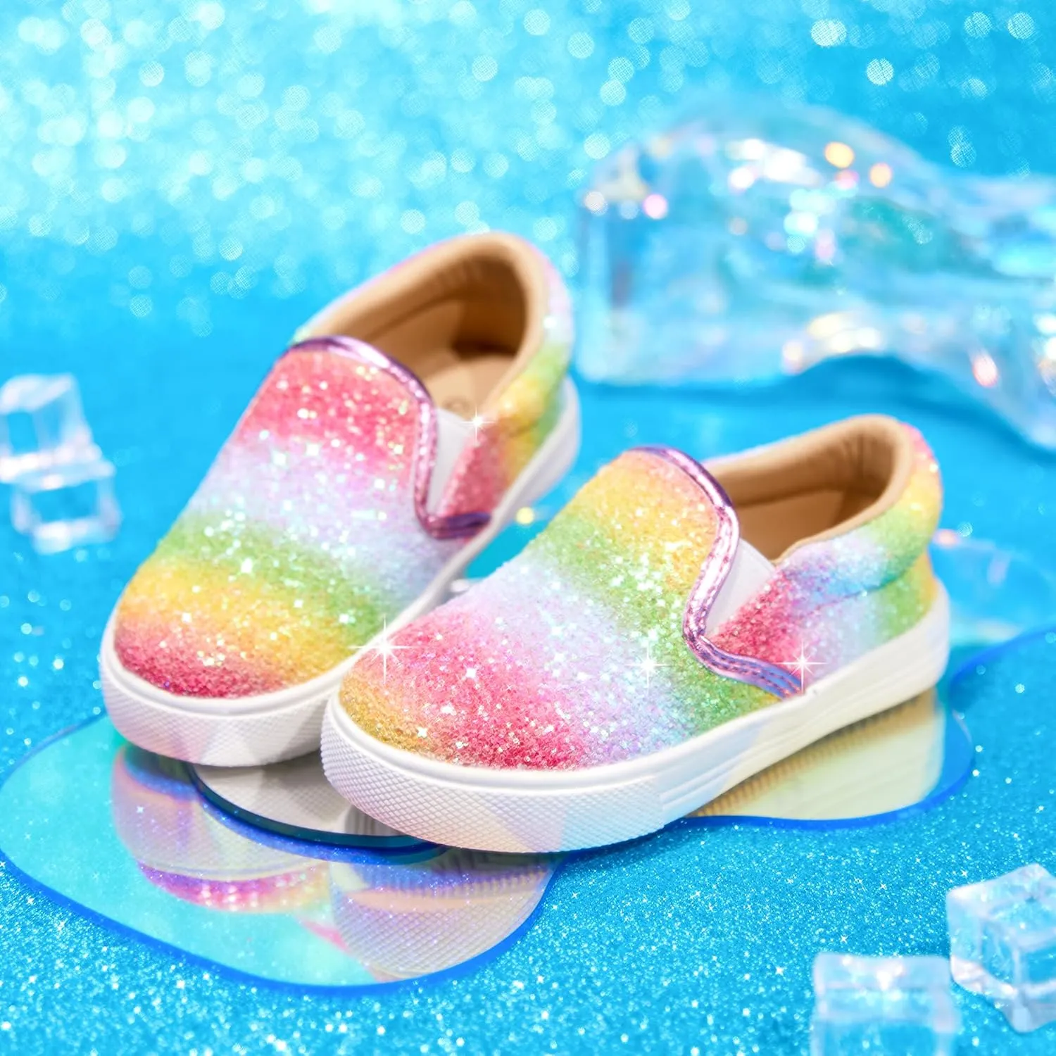 Kiderence Toddler Girls Sneakers Little Girls Running Sports Shoes(Toddler/Little Kids)