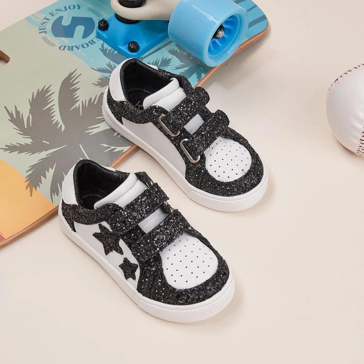 Kiderence Toddler Girls Sneakers Little Girls Running Sports Shoes(Toddler/Little Kids)