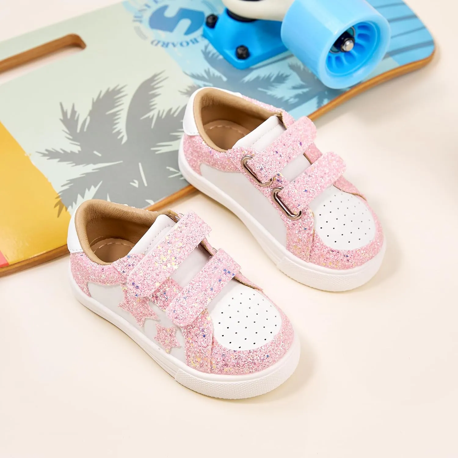 Kiderence Toddler Girls Sneakers Little Girls Running Sports Shoes(Toddler/Little Kids)