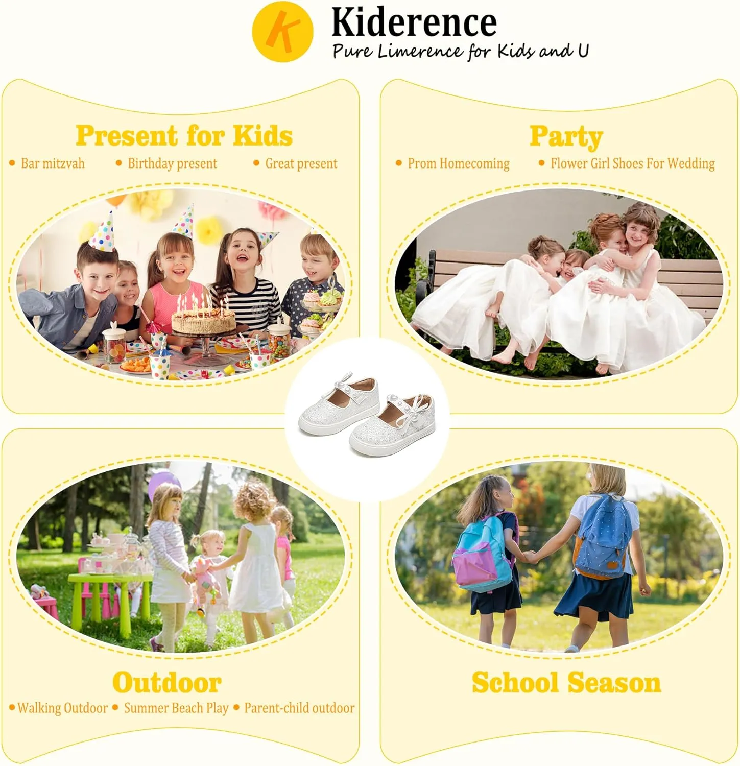 Kiderence Toddler Girls Sneakers Little Girls Running Sports Shoes(Toddler/Little Kids)