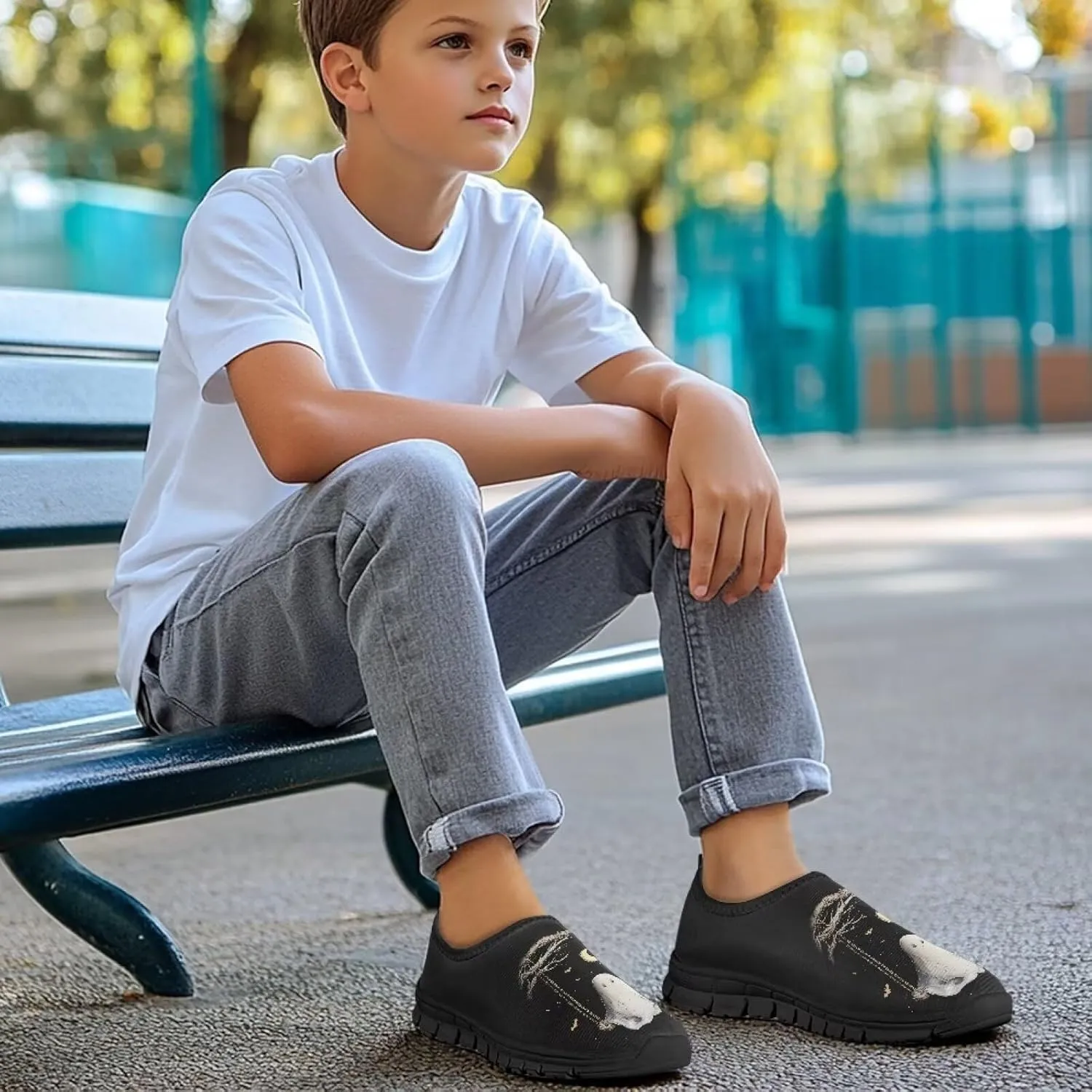 Kids Slip On Shoes Casual Shoes Sport Themed Tennis Shoes for Girls