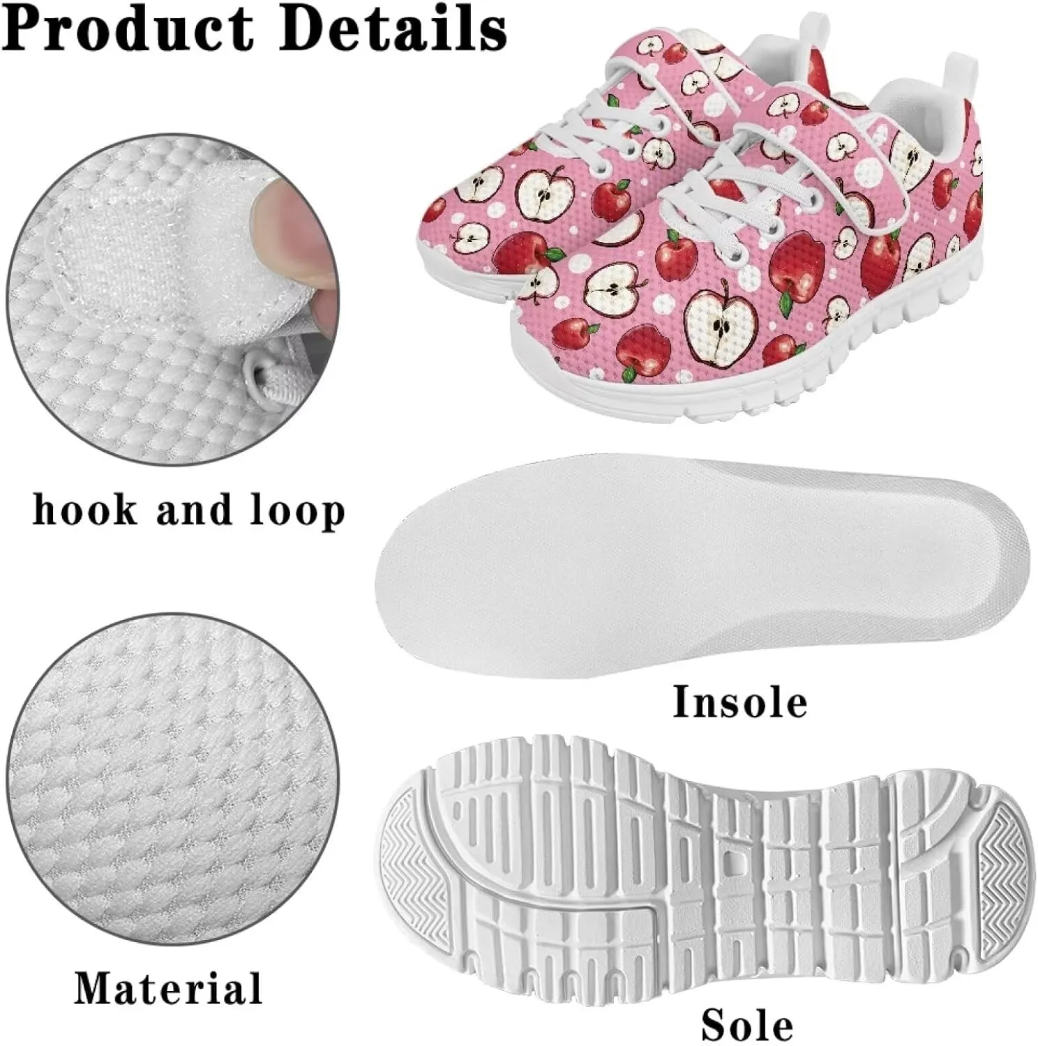Kids Tennis Gym Shoes Slip On Sneakers Comfy Running Athletic Shoes