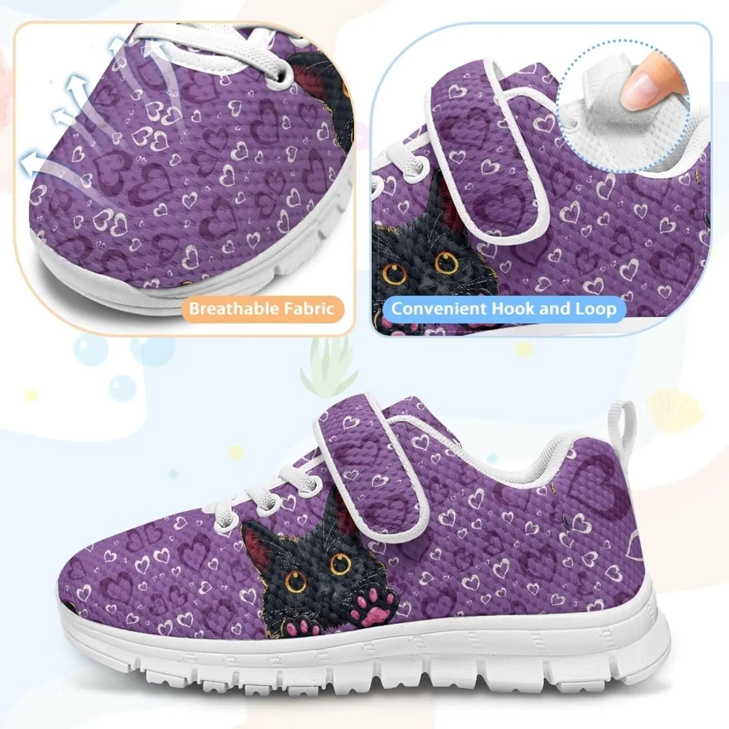 Kids Tennis Gym Shoes Slip On Sneakers Comfy Running Athletic Shoes