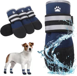 KOOLTAIL Dog Booties for Hot Pavement,Summer Dog Shoes for Small Medium Large Size Dogs, Waterproof Anti-Slip Dog Boots & Paw Protectors for Hardwood Floor,Indoor Outdoor Water Shoes