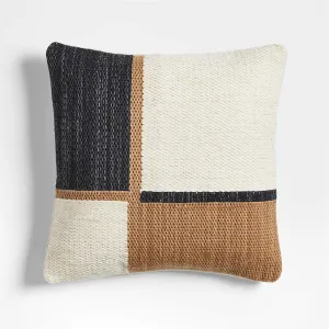 Lazio Woven Kilim Colorblock Throw Pillow Cover