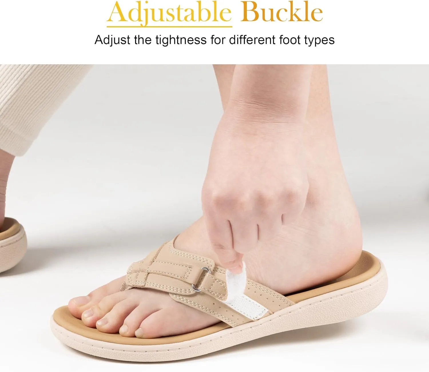 LazyStep Women's Orthotic Slide Sandals, Casual Summer Sandals with Arch Support