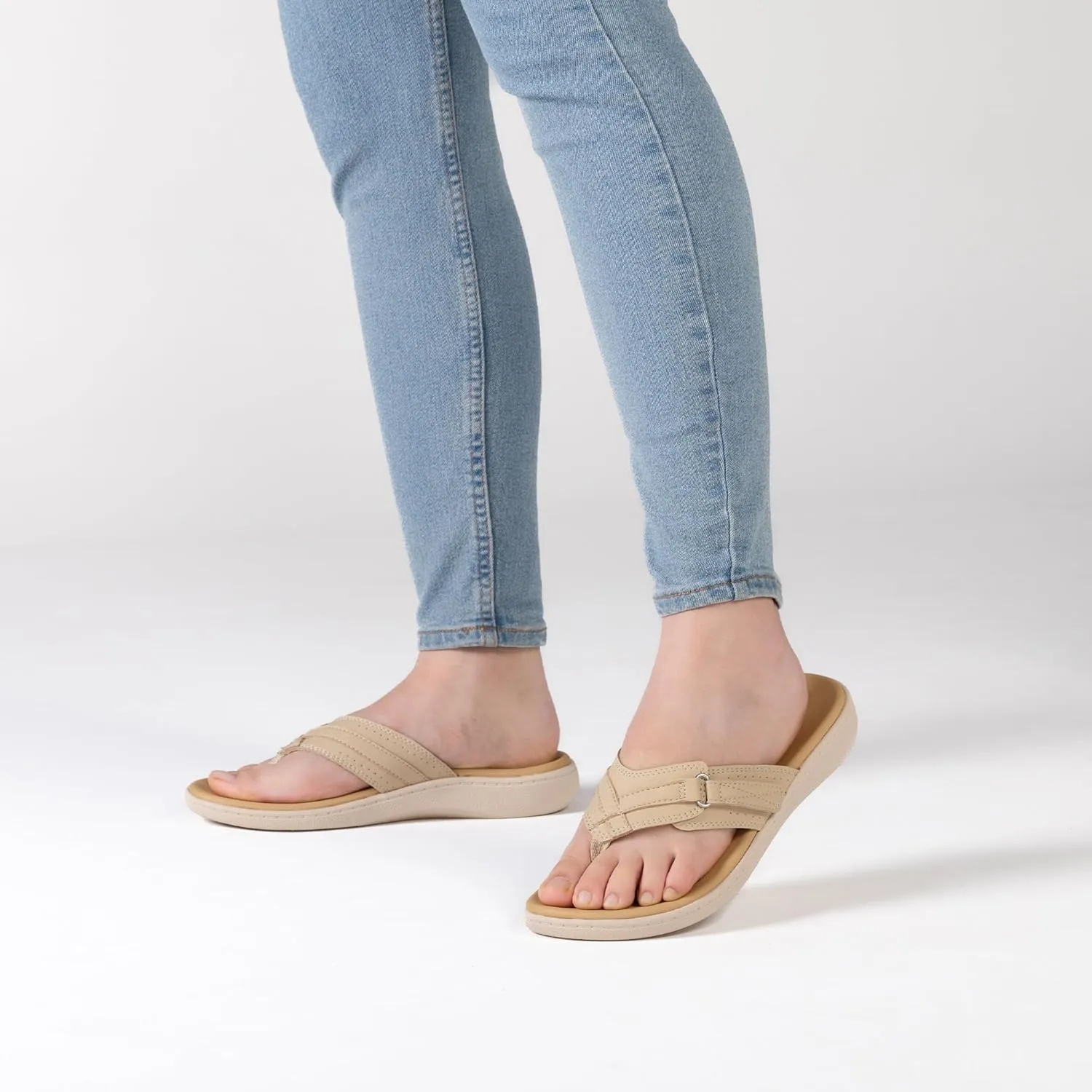 LazyStep Women's Orthotic Slide Sandals, Casual Summer Sandals with Arch Support