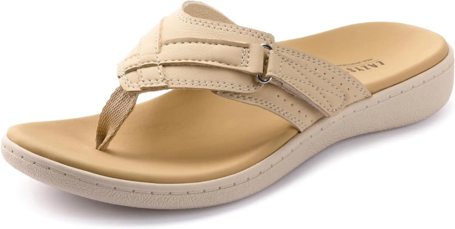 LazyStep Women's Orthotic Slide Sandals, Casual Summer Sandals with Arch Support
