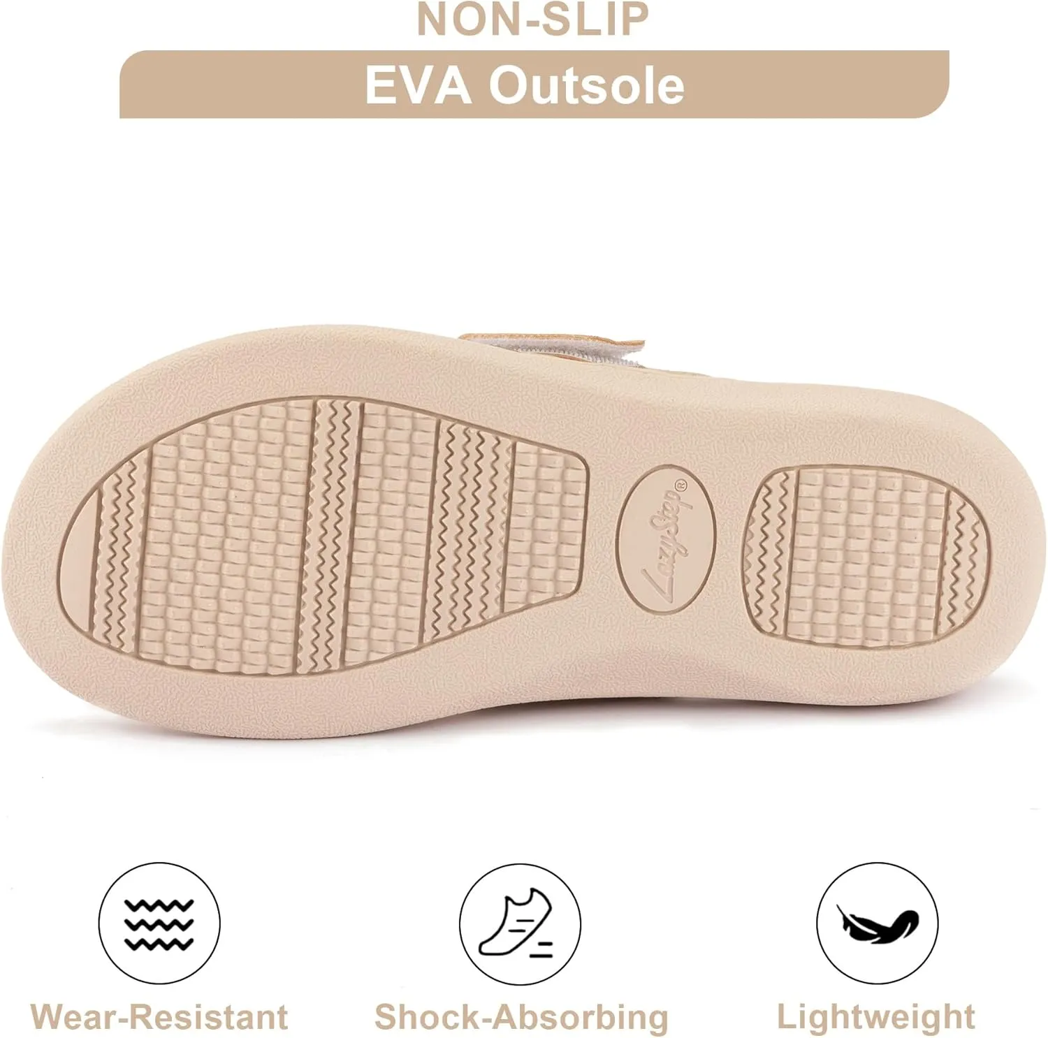 LazyStep Women's Orthotic Slide Sandals, Casual Summer Sandals with Arch Support