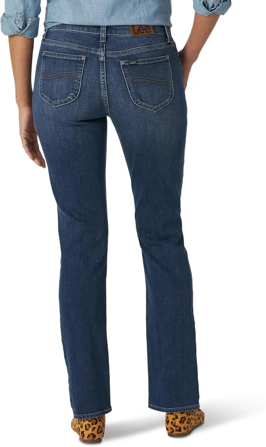 Lee Women's Petite Legendary Mid Rise Straight Leg Jean