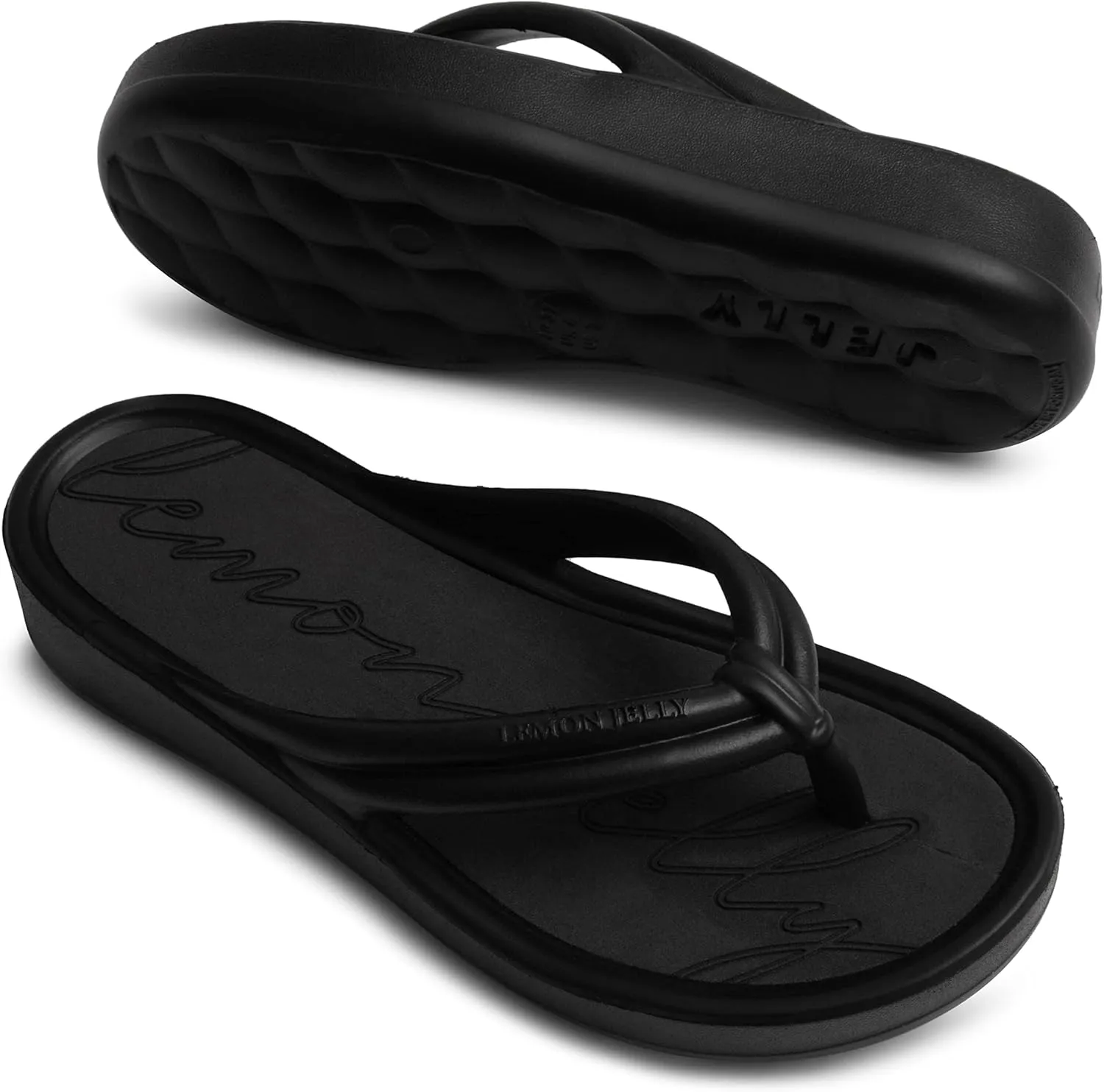 Lemon Jelly Flip Flops for Women - Water-Friendly Comfort Beach Slippers - Super Lightweight Summer Flip Flops for Women - Versatile, Casual Sandals for Ladies - Great for the Pool, Beach & Shower
