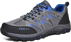 lilaBelle]Breathable Waterproof Hiking Shoes -【-Season Lightweight】 Men's & Women's Trekking Boots with Protective Toe Cap, Non-Slip Sole for Mountain Climbing, Outdoor Activities Grey