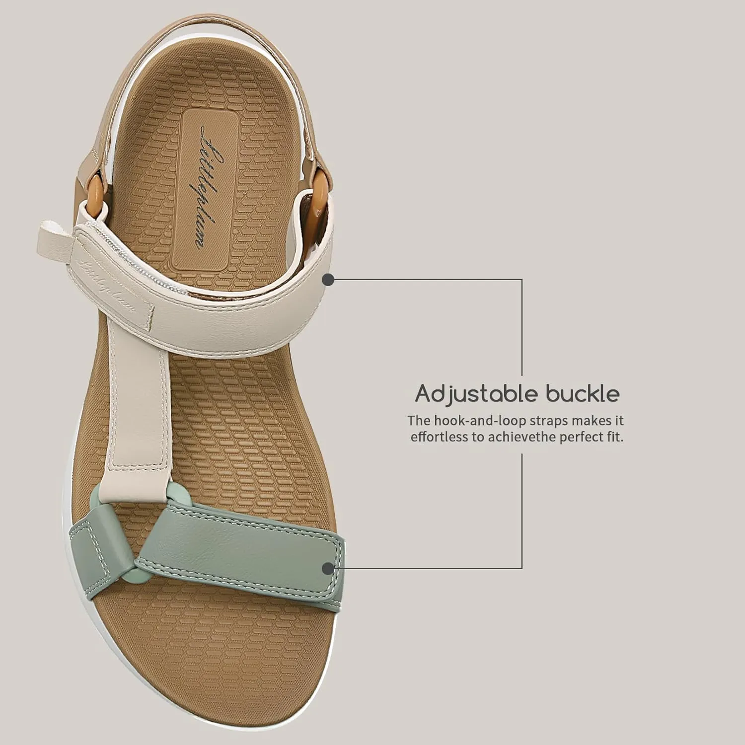 Littleplum Women's Sandals Casual Summer Water Beach Sandals With Arch Support Adjustable Athletic Sandals for Traveling Walking Camping