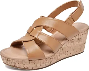 Luoika Women's Wide Width Wedge Sandals, Platform Wedge Pump Heel Ankle Strap Open Toe Women's Sandals Concise Casual Summer Shoes.