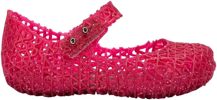 Melissa Mini Campana Papel Flats for Babies, Toddlers - Comfortable & Cute Close-Toe Jelly Flat Shoes with Mary-Jane Strap & Interwoven Cut-Out Design