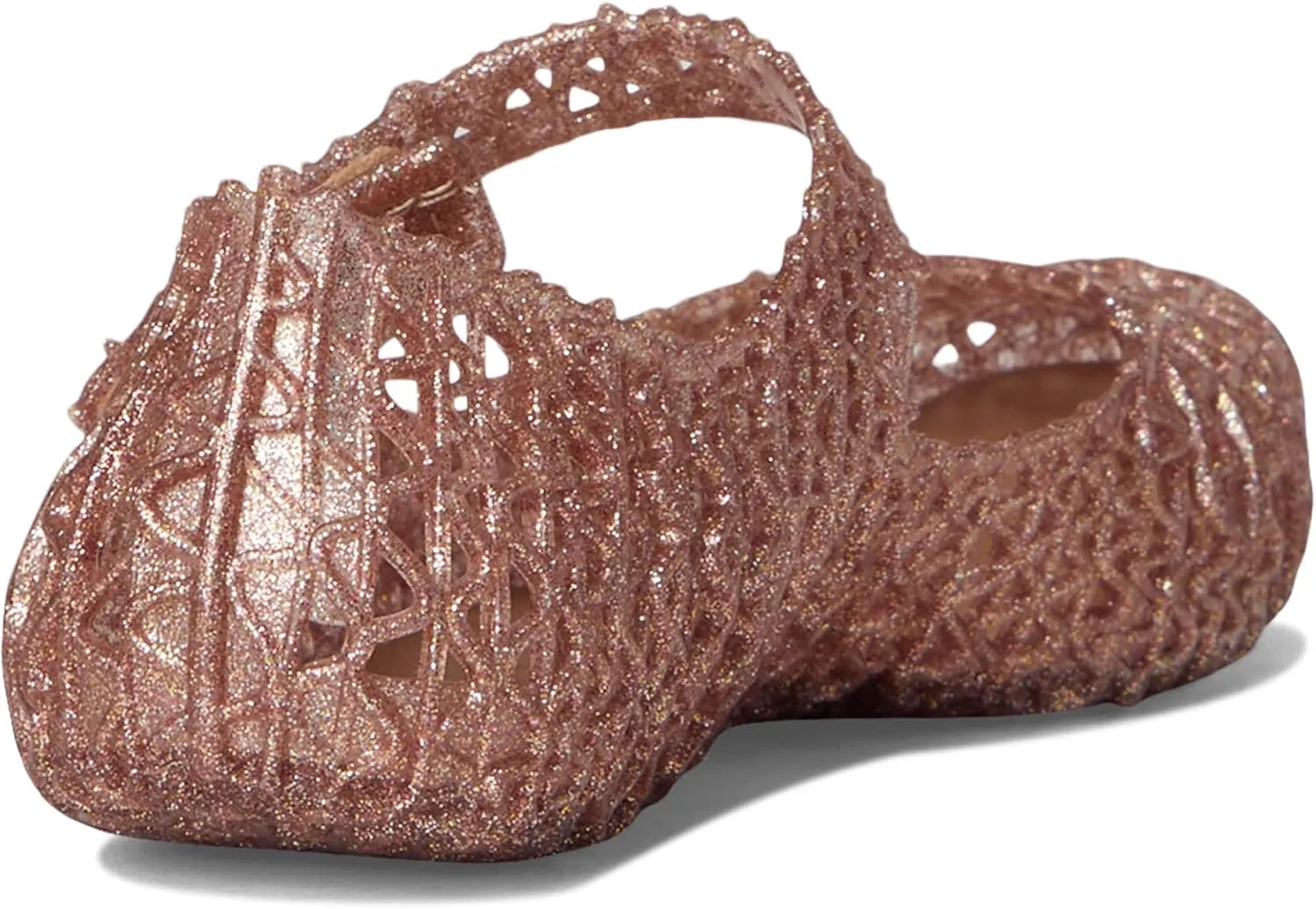 Melissa Mini Campana Papel Flats for Babies, Toddlers - Comfortable & Cute Close-Toe Jelly Flat Shoes with Mary-Jane Strap & Interwoven Cut-Out Design