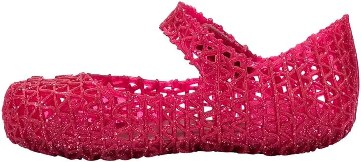 Melissa Mini Campana Papel Flats for Babies, Toddlers - Comfortable & Cute Close-Toe Jelly Flat Shoes with Mary-Jane Strap & Interwoven Cut-Out Design