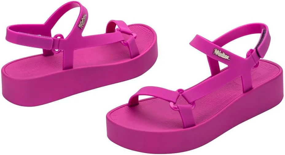 Melissa Sun Downtown Platform Sandals - Fashion Sandals for Women - Versatile Summer Sandals - Beach to Dinner Style - Bubblegum Scented Sole