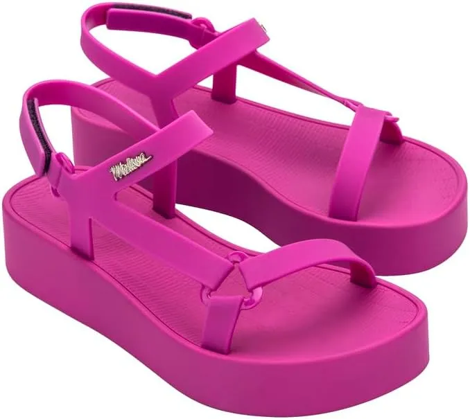 Melissa Sun Downtown Platform Sandals - Fashion Sandals for Women - Versatile Summer Sandals - Beach to Dinner Style - Bubblegum Scented Sole