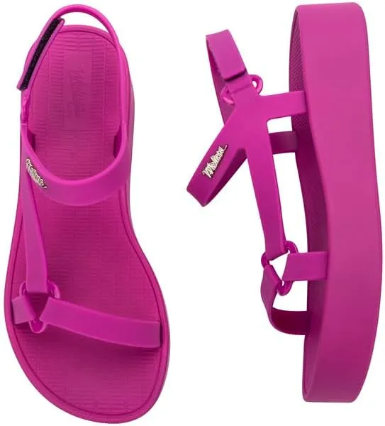 Melissa Sun Downtown Platform Sandals - Fashion Sandals for Women - Versatile Summer Sandals - Beach to Dinner Style - Bubblegum Scented Sole