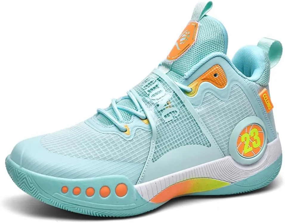 Men Basketball Shoes Arch Support Mens Sneakers Anti Slip Breathable Comfortable High Top Sports Running Walking Tennis Shoes