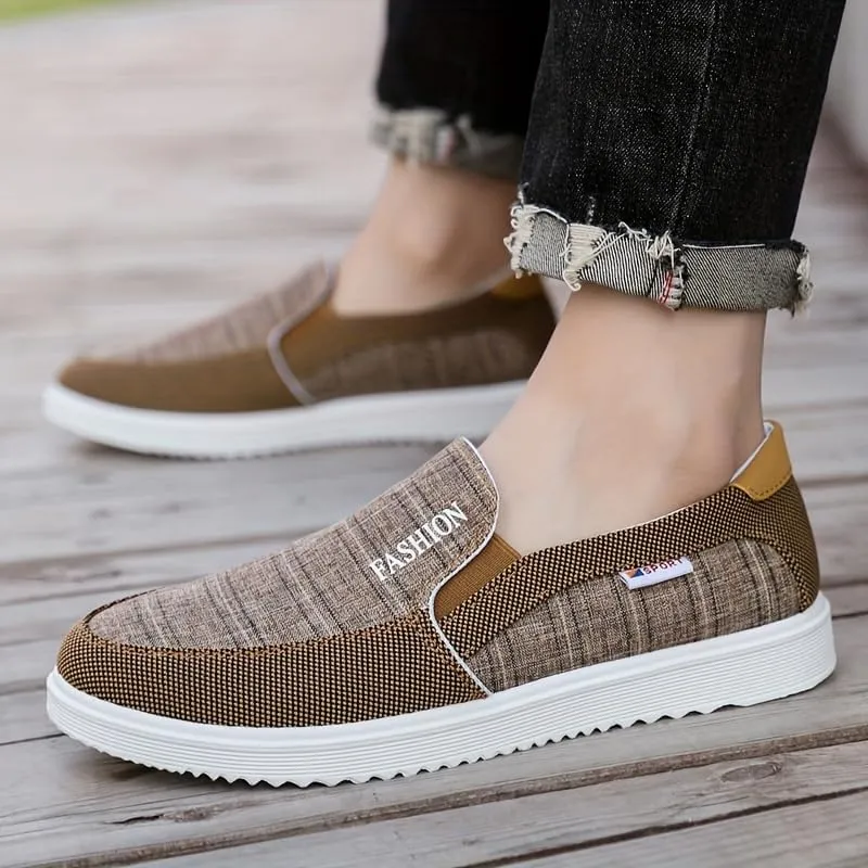 Men's Breathable Casual Loafers, Lightweight Anti-Skid Slip On Shoes for Outdoor Walking Driving, Men's Street Footwear, Spring and Summer