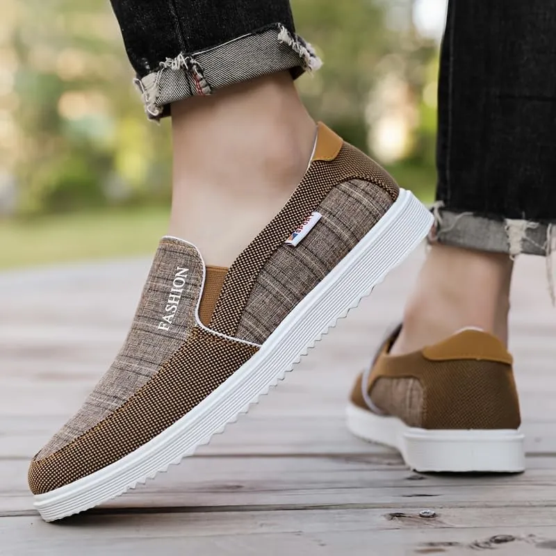 Men's Breathable Casual Loafers, Lightweight Anti-Skid Slip On Shoes for Outdoor Walking Driving, Men's Street Footwear, Spring and Summer