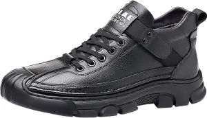 Mens Casual Shoes Fashion Sneakers Dress Shoes Comfortable Non-Slip Walking Hiking Shoes Lace Up Leather Oxfords for Men