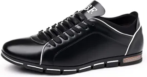 Mens Driving Shoes Fashion Walking Flat Sneakers Comfort Lace-up Business Casual Shoes Wedding Office Dress Shoes