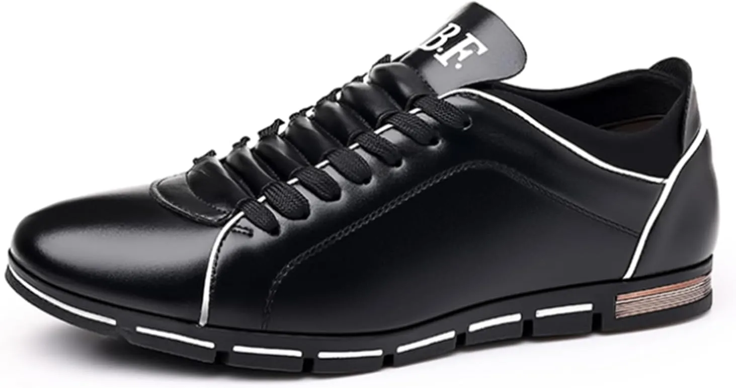 Mens Driving Shoes Fashion Walking Flat Sneakers Comfort Lace-up Business Casual Shoes Wedding Office Dress Shoes