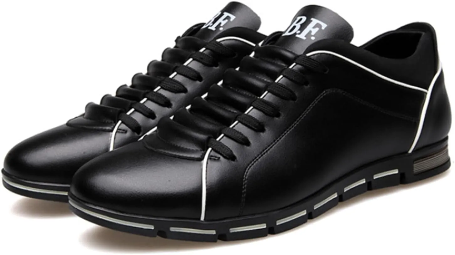 Mens Driving Shoes Fashion Walking Flat Sneakers Comfort Lace-up Business Casual Shoes Wedding Office Dress Shoes