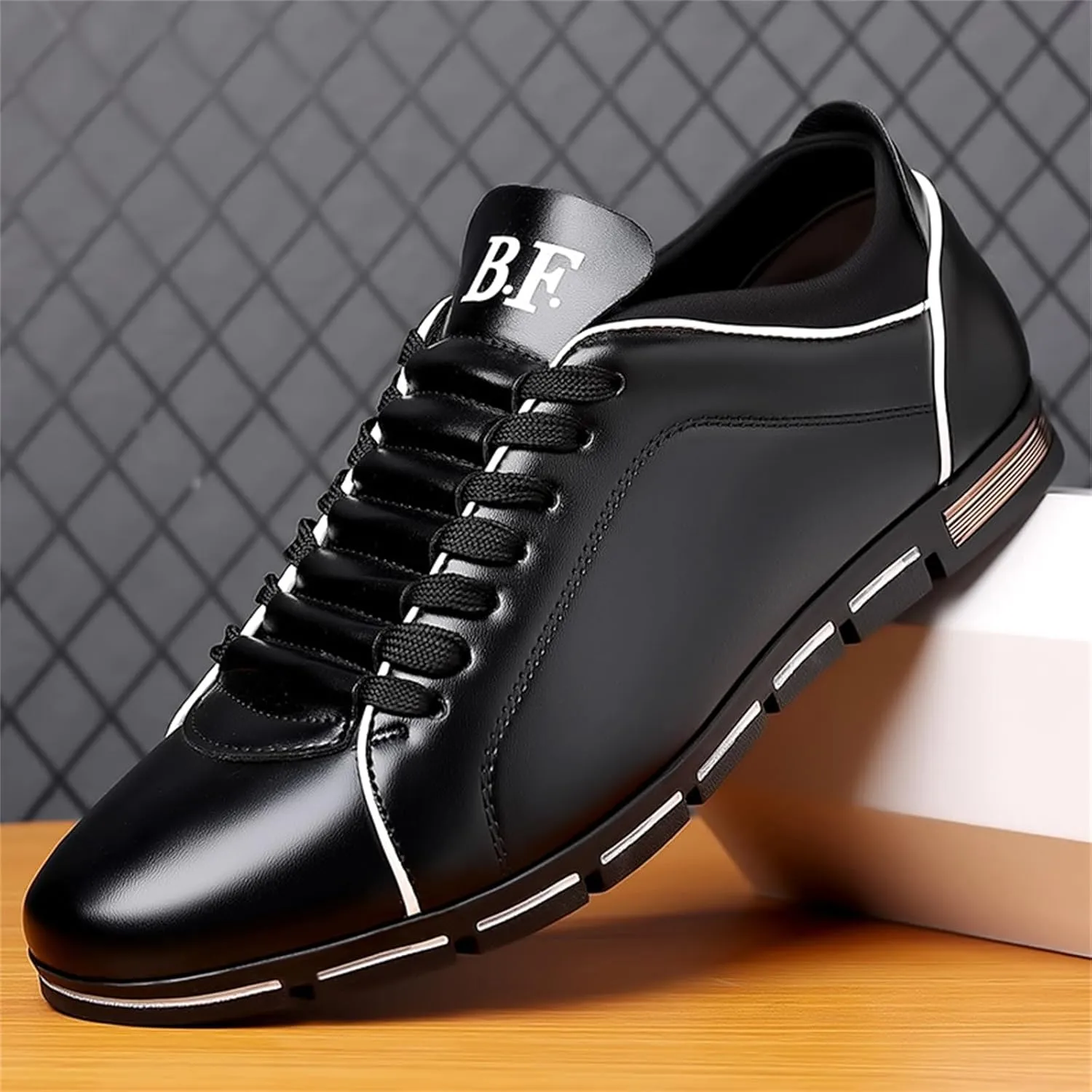 Mens Driving Shoes Fashion Walking Flat Sneakers Comfort Lace-up Business Casual Shoes Wedding Office Dress Shoes