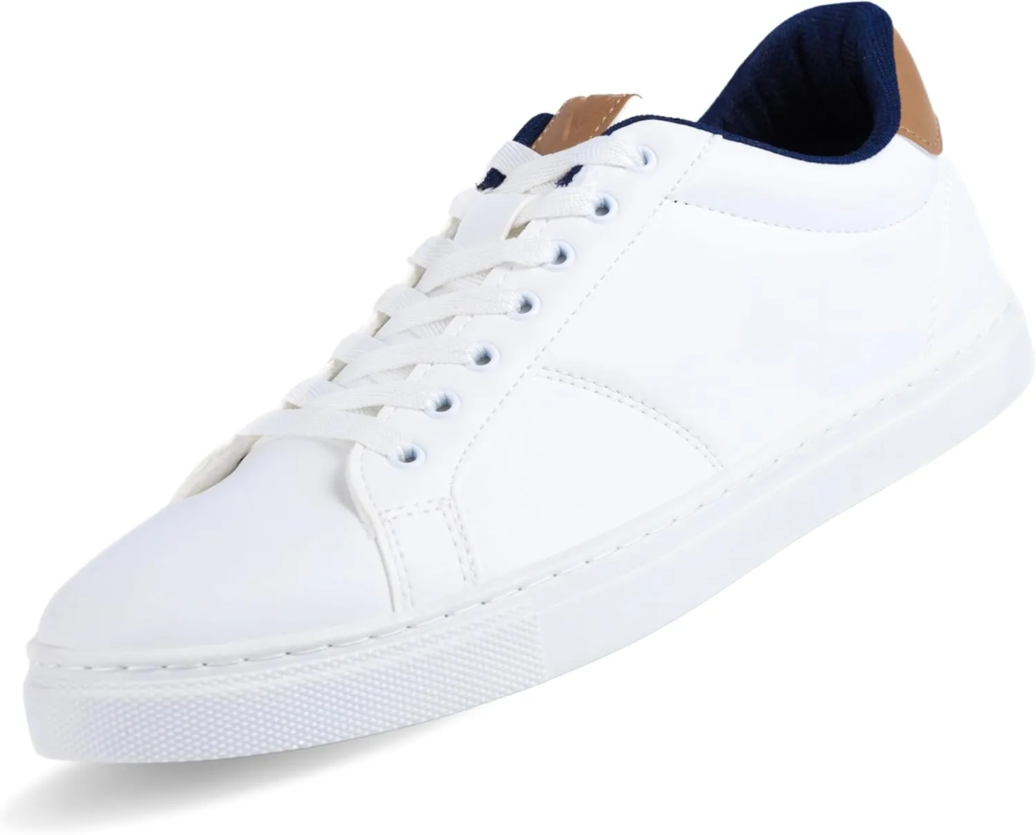 Men's Fashion Everyday Sneakers with Comfortable Memory Foam Insoles - Stylish & Durable White Sneakers for Men, Ideal for Casual Wear - Men's White/Black Shoes