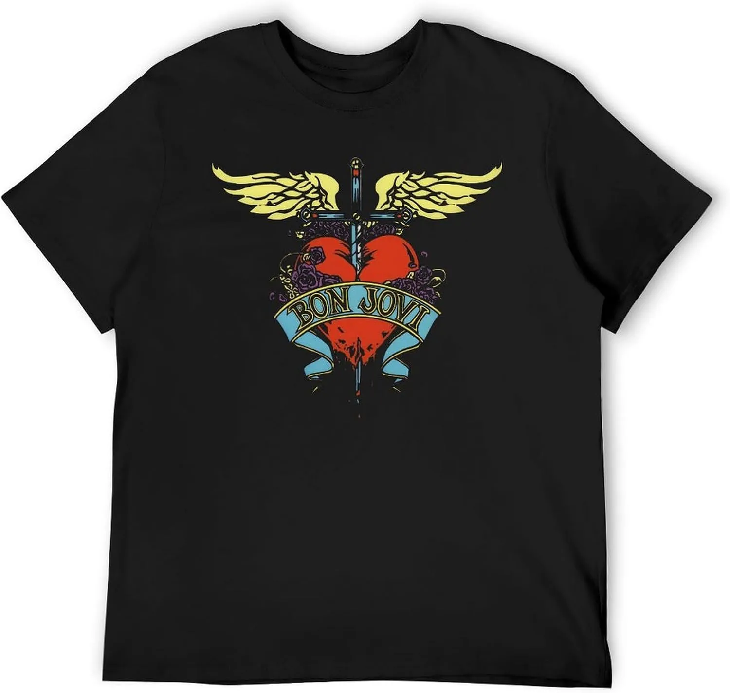 Men's Music Fans T-Shirts 80s&90s Short Sleeve Cotton Shirts Adult