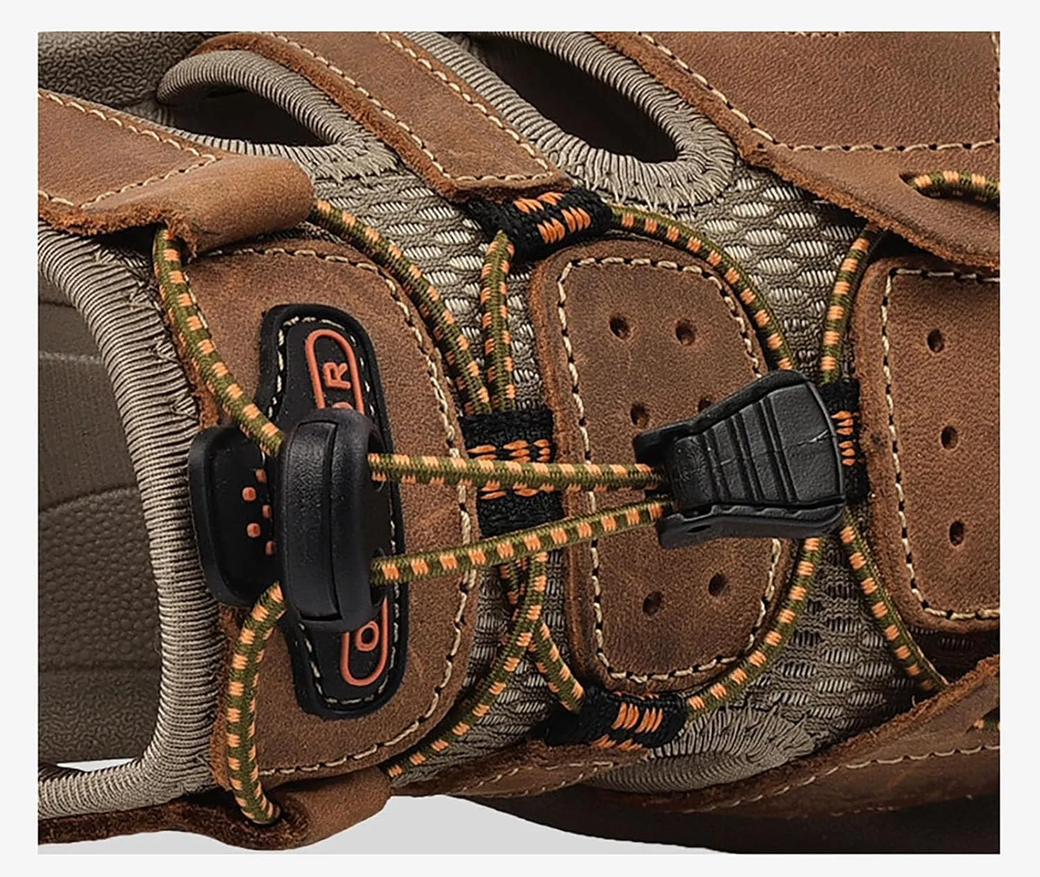 Men's Sport Sandals Outdoor Hiking Leather Closed Toe Sandals Athletic Lightweight Summer Casual