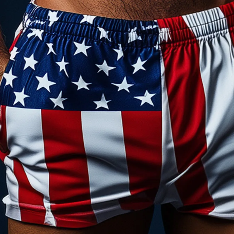 Men's Spring Fashion Vintage Print Beach Shorts MTA1187D3P