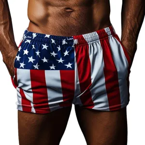 Men's Spring Fashion Vintage Print Beach Shorts MTA1187D3P