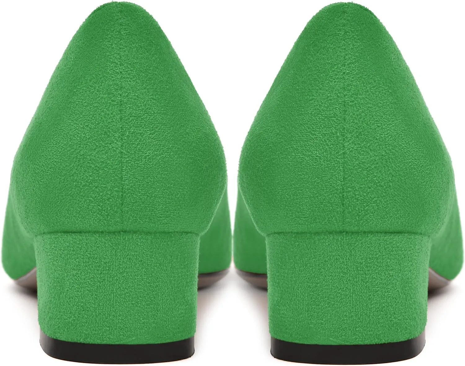 MERRORI Womens Square Toe Suede Casual Slip On Wedding Chunky Low Heel Loafers Shoes 1.5 Inch