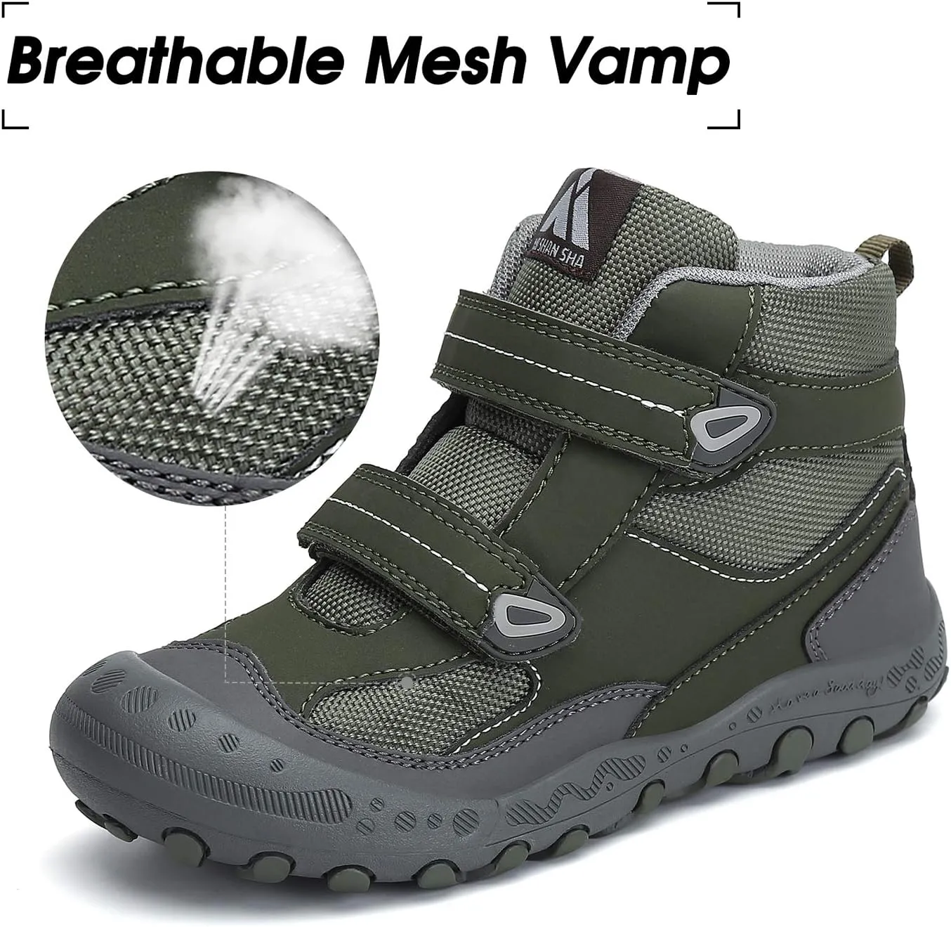 Mishansha Kids Hiking Boots Toddler Girls Boys Hiking Shoes Water-Resistant Anti-Collision Non-Slip Athletic Outdoor Trekking Boots