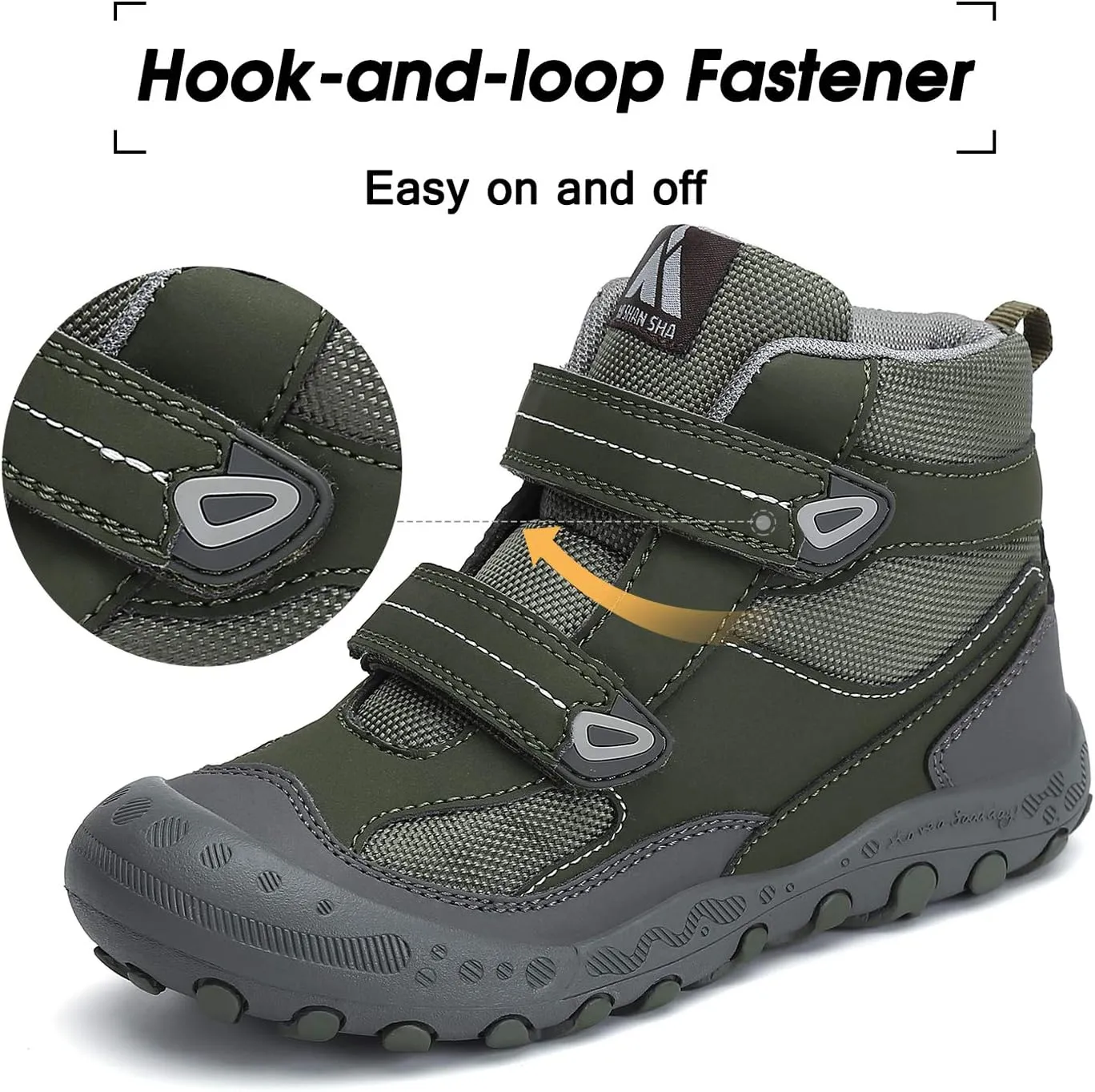 Mishansha Kids Hiking Boots Toddler Girls Boys Hiking Shoes Water-Resistant Anti-Collision Non-Slip Athletic Outdoor Trekking Boots