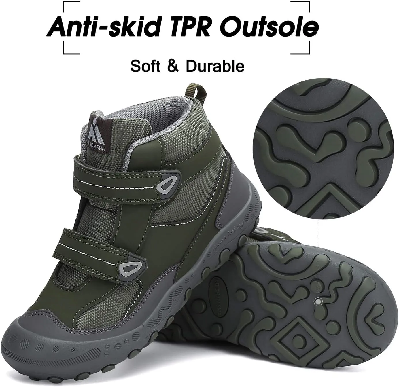 Mishansha Kids Hiking Boots Toddler Girls Boys Hiking Shoes Water-Resistant Anti-Collision Non-Slip Athletic Outdoor Trekking Boots