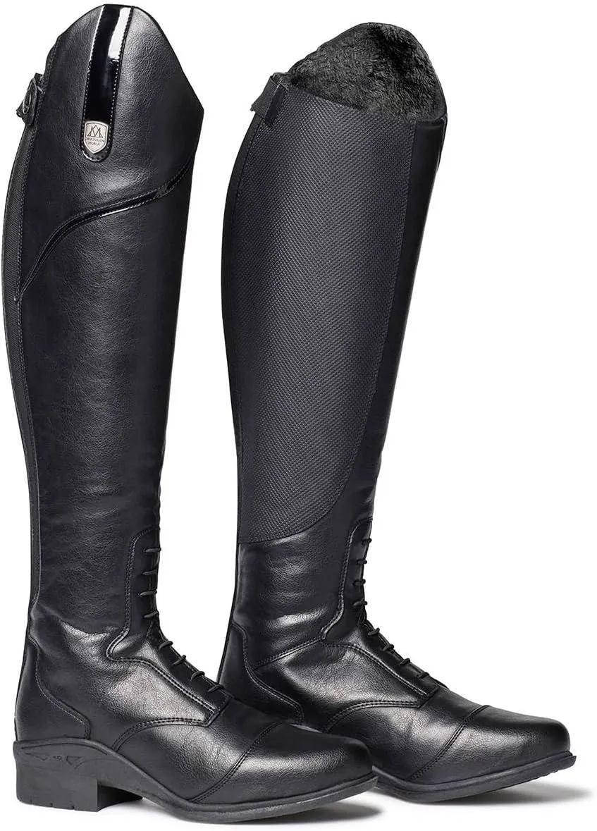 MOUNTAIN HORSE Ladies Veganza Winter Tall Boots, 9 Regular Short, Black