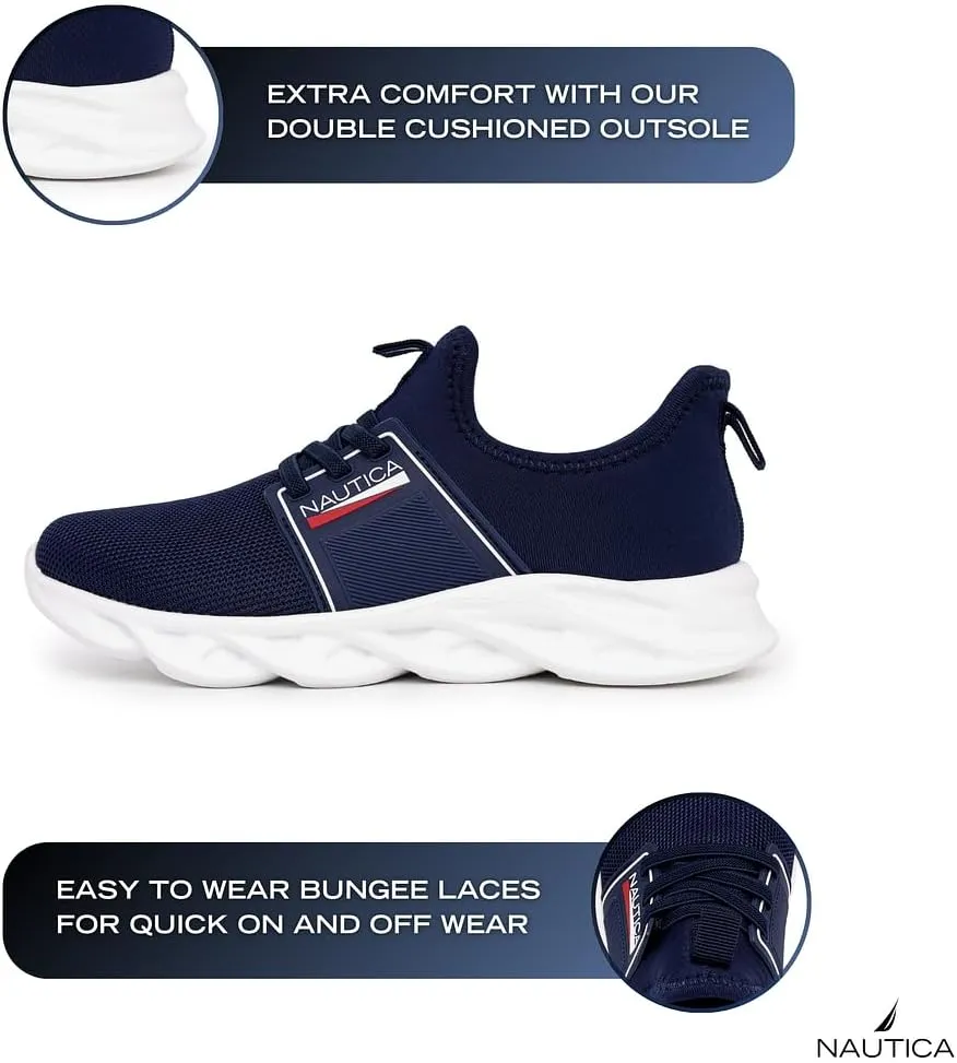 Nautica Kids Sneaker Athletic Slip-On Bungee Running Shoes|Boy - Girl|(Big Kid/Little Kid/Toddler) - Neave/Kappil