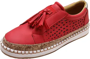 Non Slip Shoes Women Low Top Tassel Two-Color Stitching Athletic Shoes Casual Fashion Comfortable Walking Sneakers