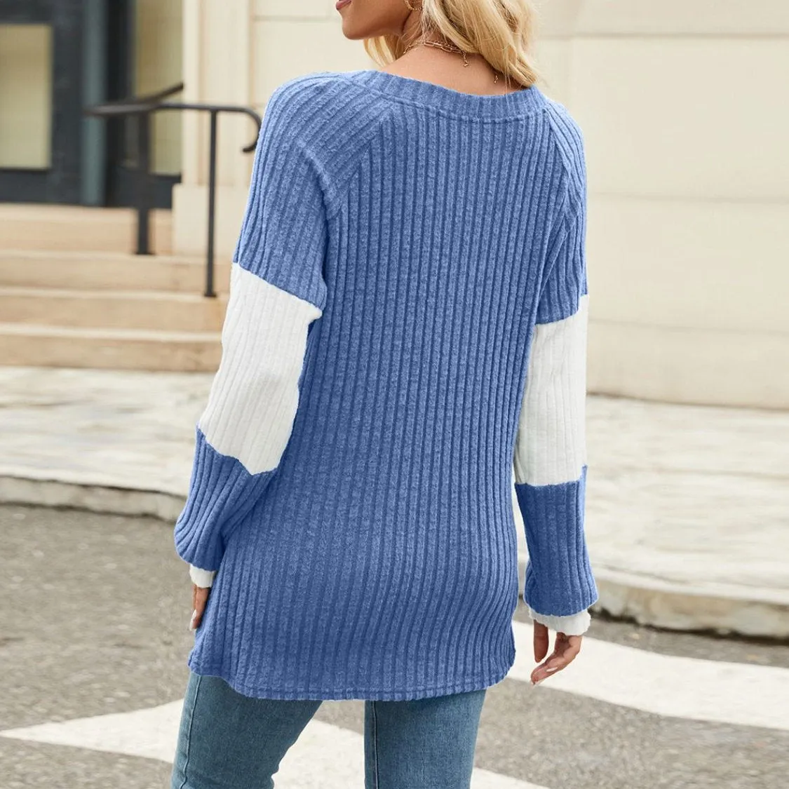 Nora - Lässiges Herbst Colorblock-Top für Damen