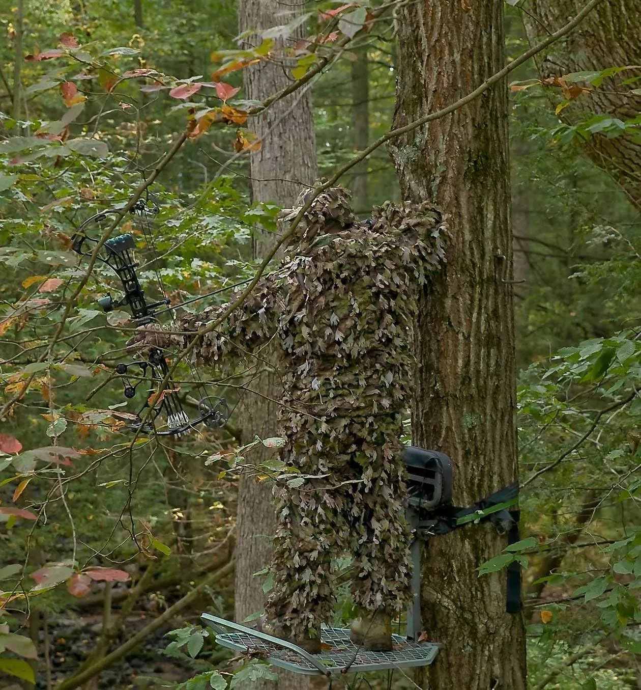 North Mountain Gear Woodland Camo Ghillie Suit 3D Leaf with Zippers and Pockets