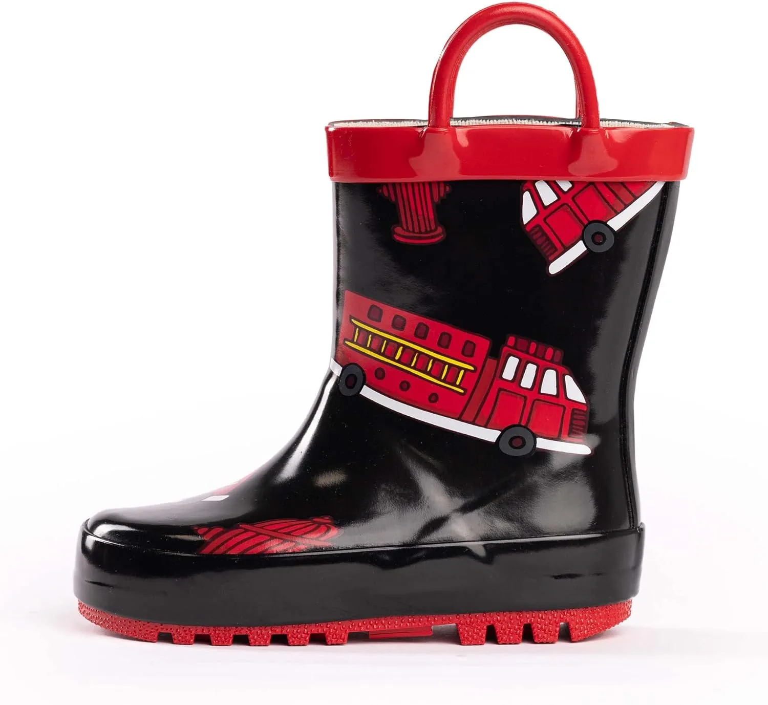 NORTY Rubber Rain Boots for Kids - Waterproof Rubber Boots Boys and Girls Solid & Printed Rainboots for Toddlers and Kids